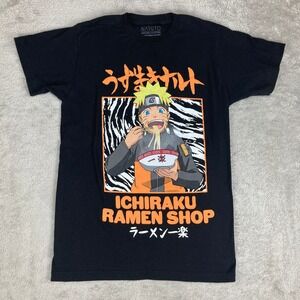 Naruto Shippuden Ichiraku Ramen Shop T Shirt Black Kids Size S